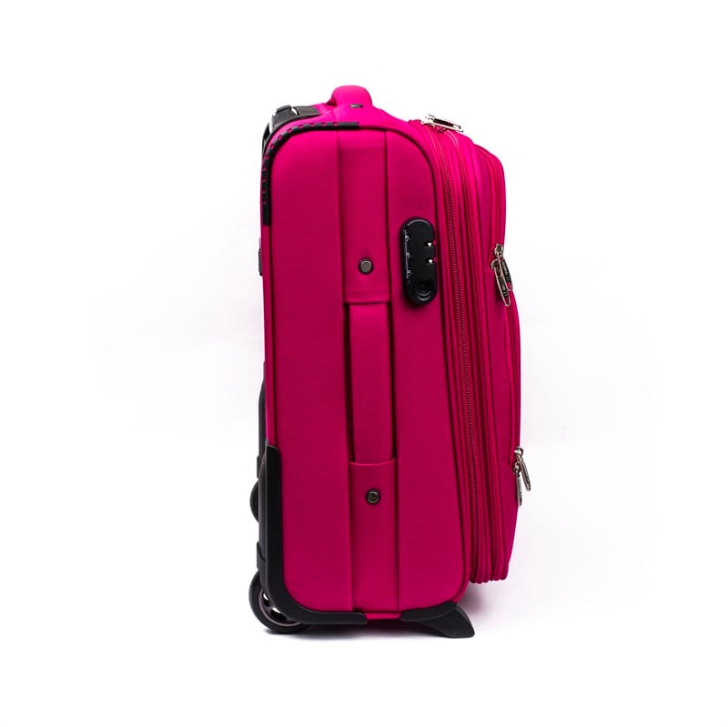 701 PEMBE KABİN BOY 2 TEKERLEKLİ KUMAŞ VALİZ