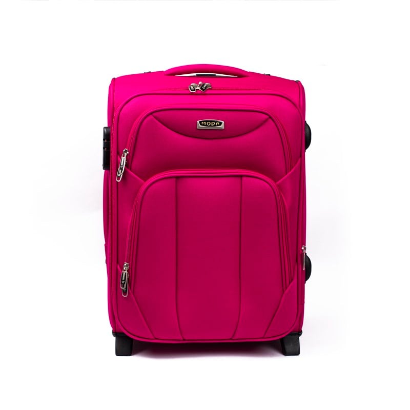 701 PEMBE KABİN BOY 2 TEKERLEKLİ KUMAŞ VALİZ