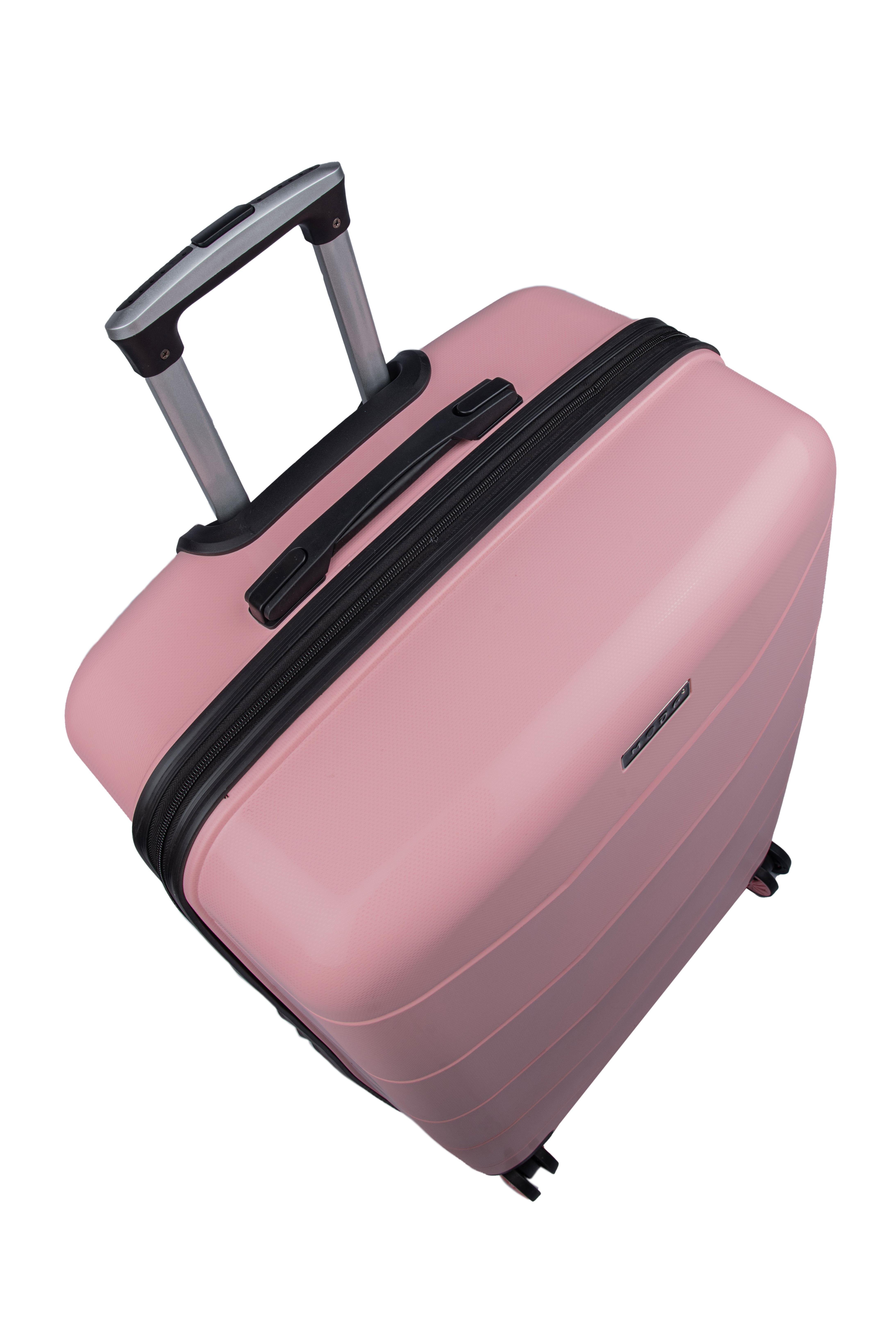 MODA PP20 PEMBE PP KIRILMAZ SİLİKON 3'LÜ VALİZ SETİ