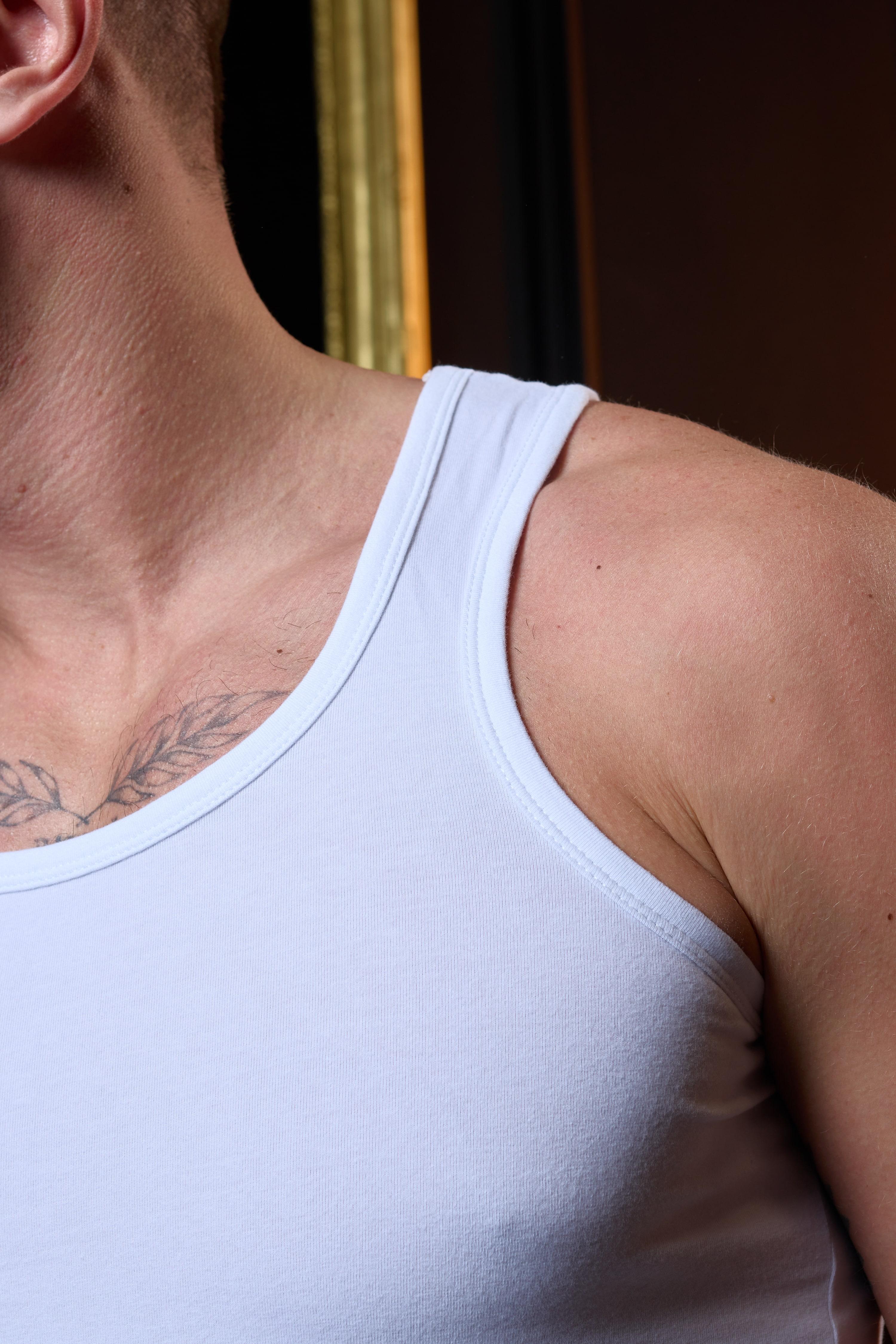 Beyaz Pamuklu Erkek Atlet - DZN7202