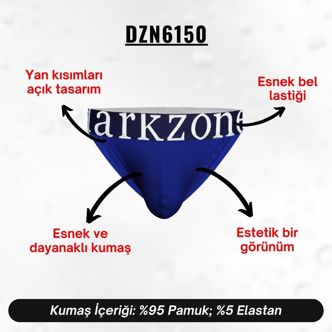 DarkzoneDZN6150Geniş Lastikli Saks Erkek Slip Külot - DZN6150
