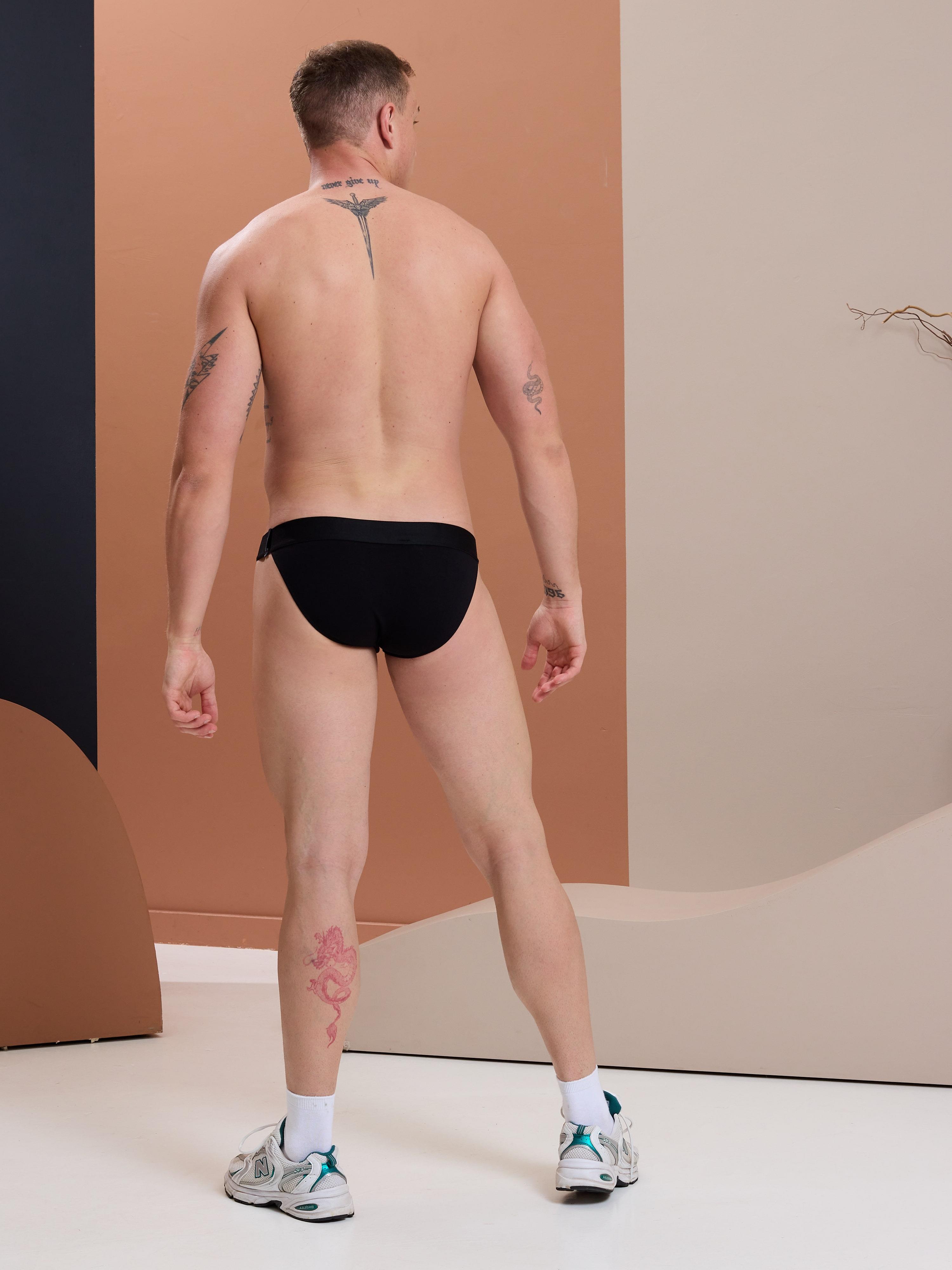 DarkzoneDZN6151Geniş Lastikli Siyah Erkek Slip Külot - DZN6151