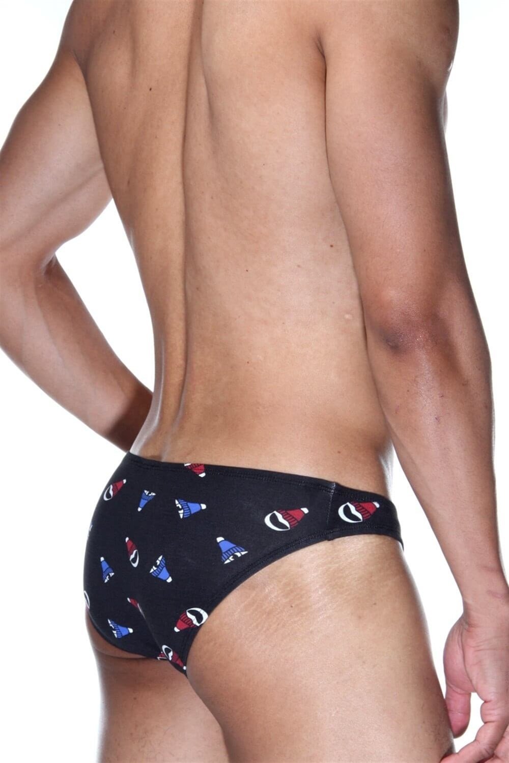 Desenli Siyah Erkek Slip - DZN6485