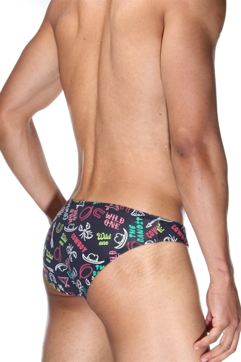 Desenli Siyah Slip - DZN6483