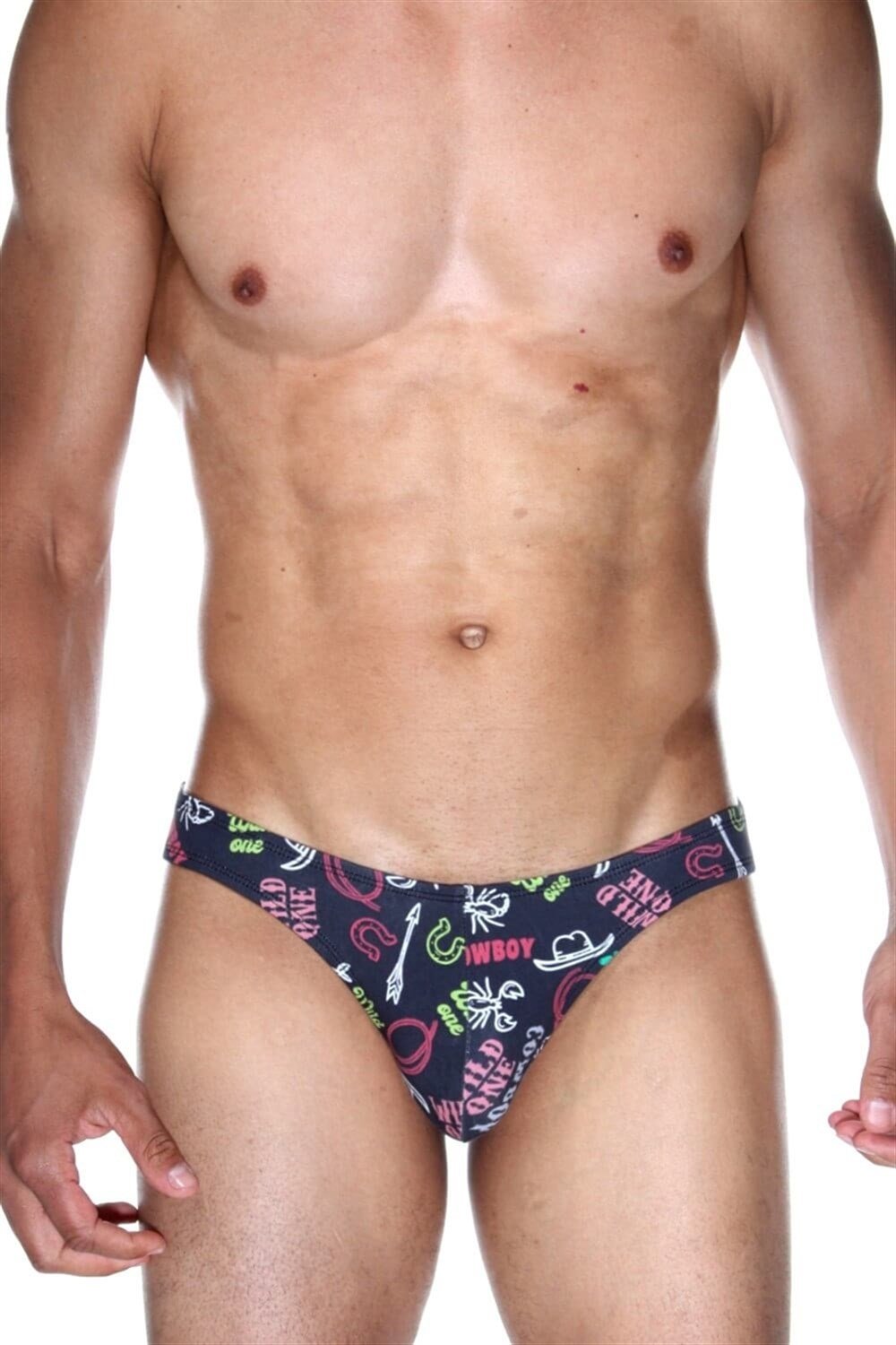 Desenli Siyah Slip - DZN6483