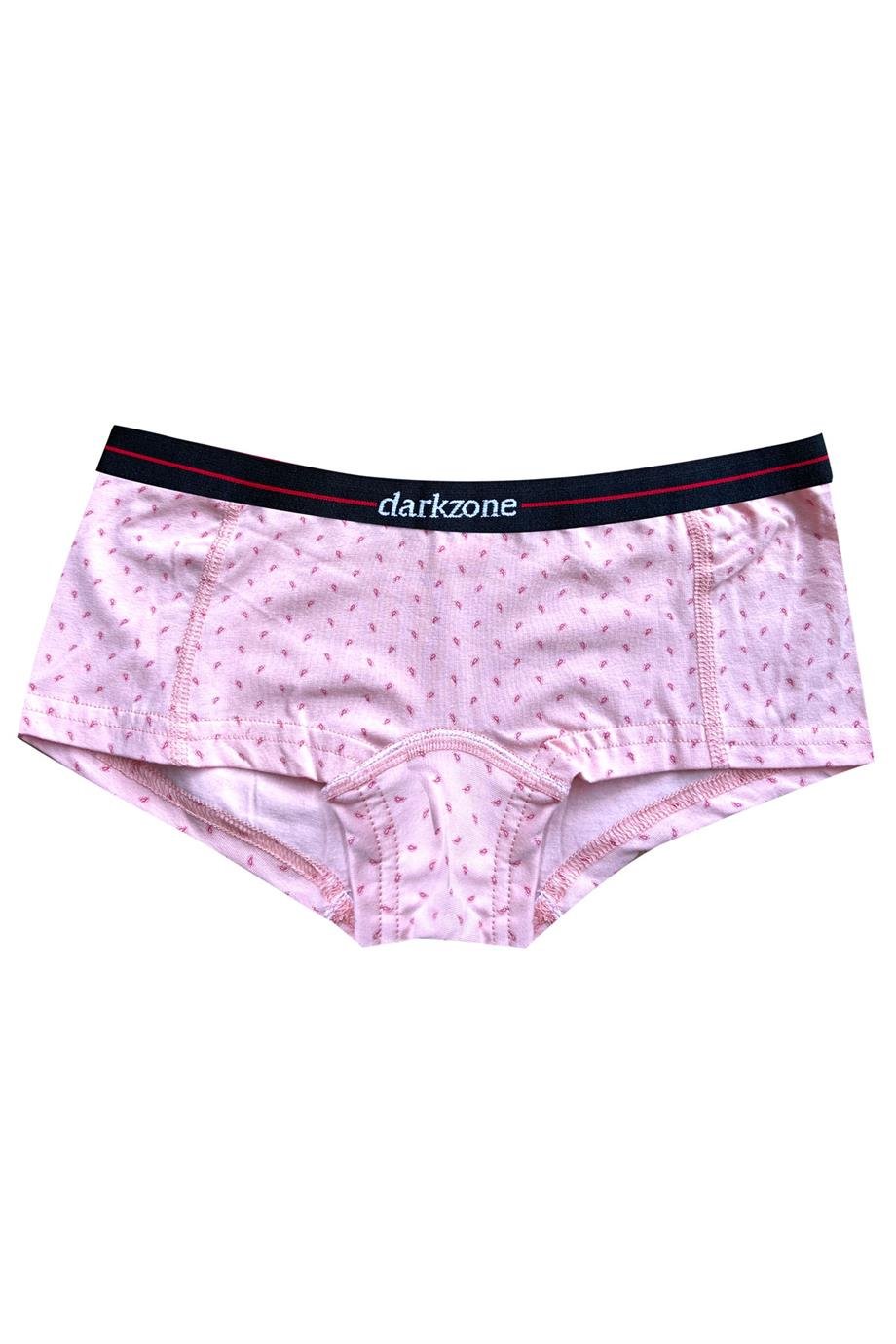 Dijital Baskılı Desenli Pembe Kadın Boxer - DZBYN0015