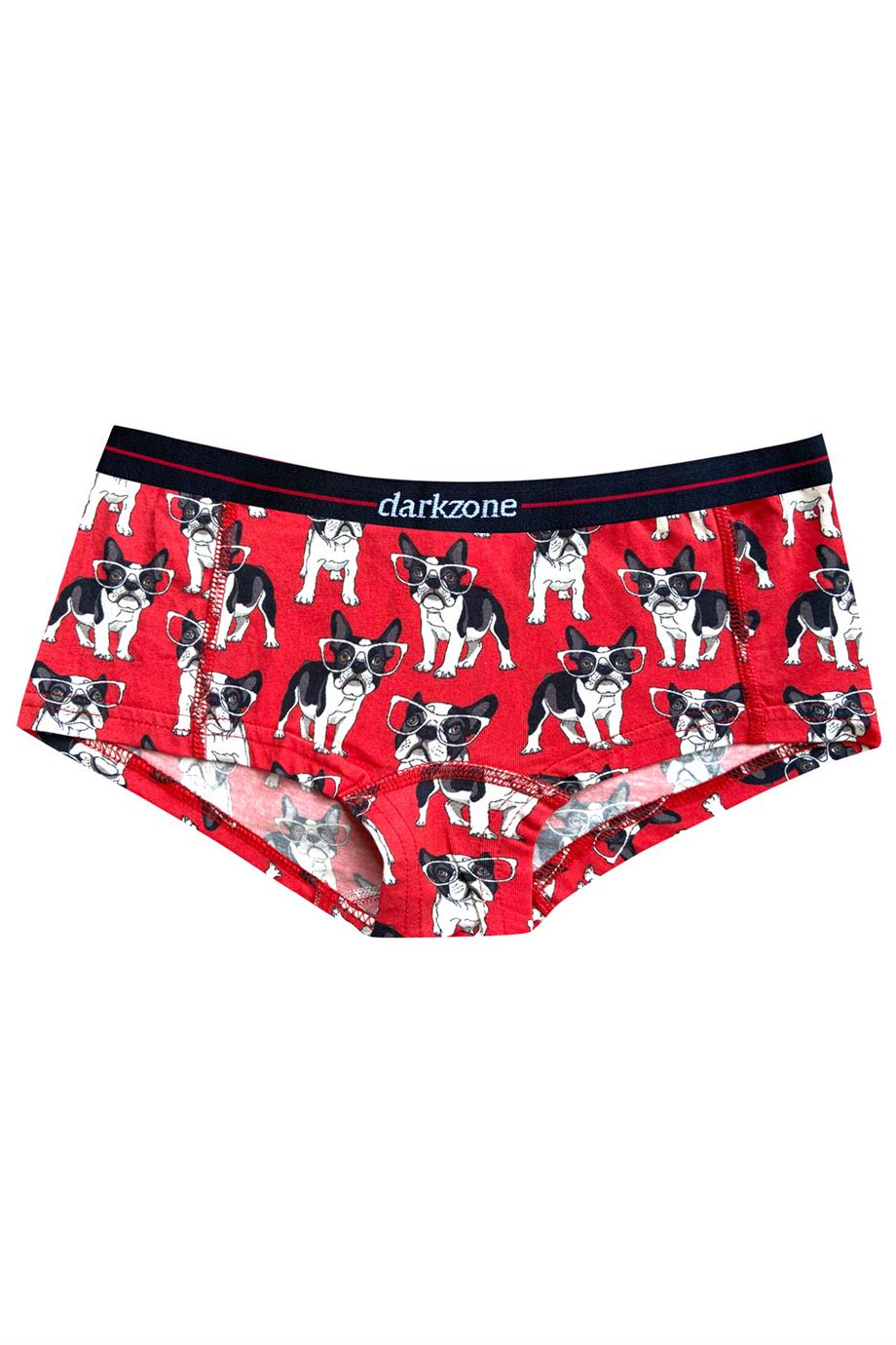 Dijital Baskılı Köpek Desenli Kadın Boxer - DZBYN0006