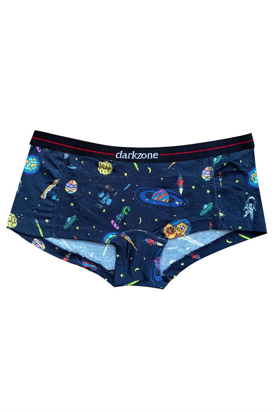 Dijital Baskılı Uzay Desenli Kadın Boxer - DZBYN0009