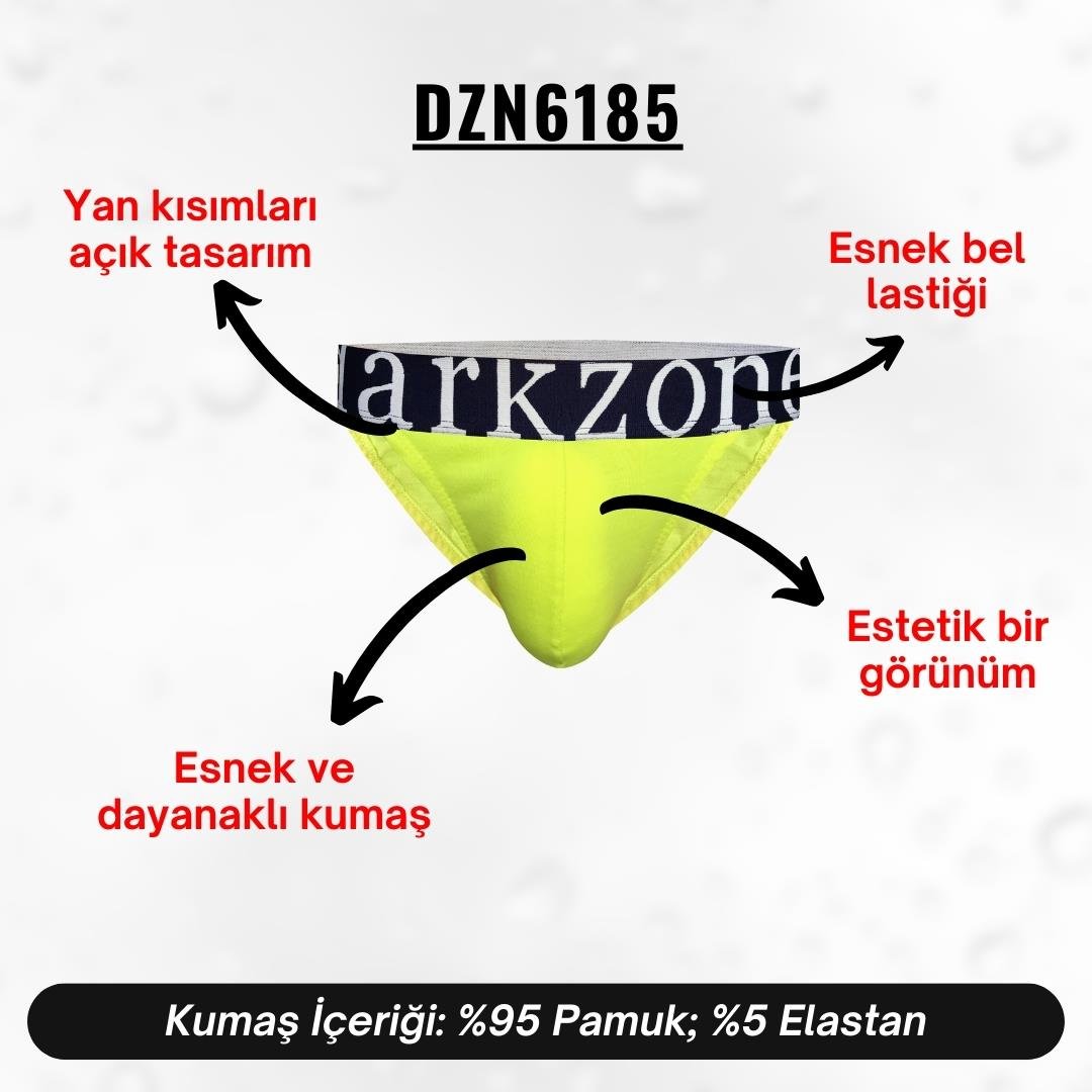 Geniş Lastikli Neon Sarı Erkek Slip Külot  - DZN6185