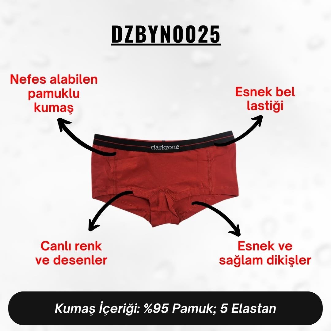 Kırmızı Kadın Boxer - DZBYN0025