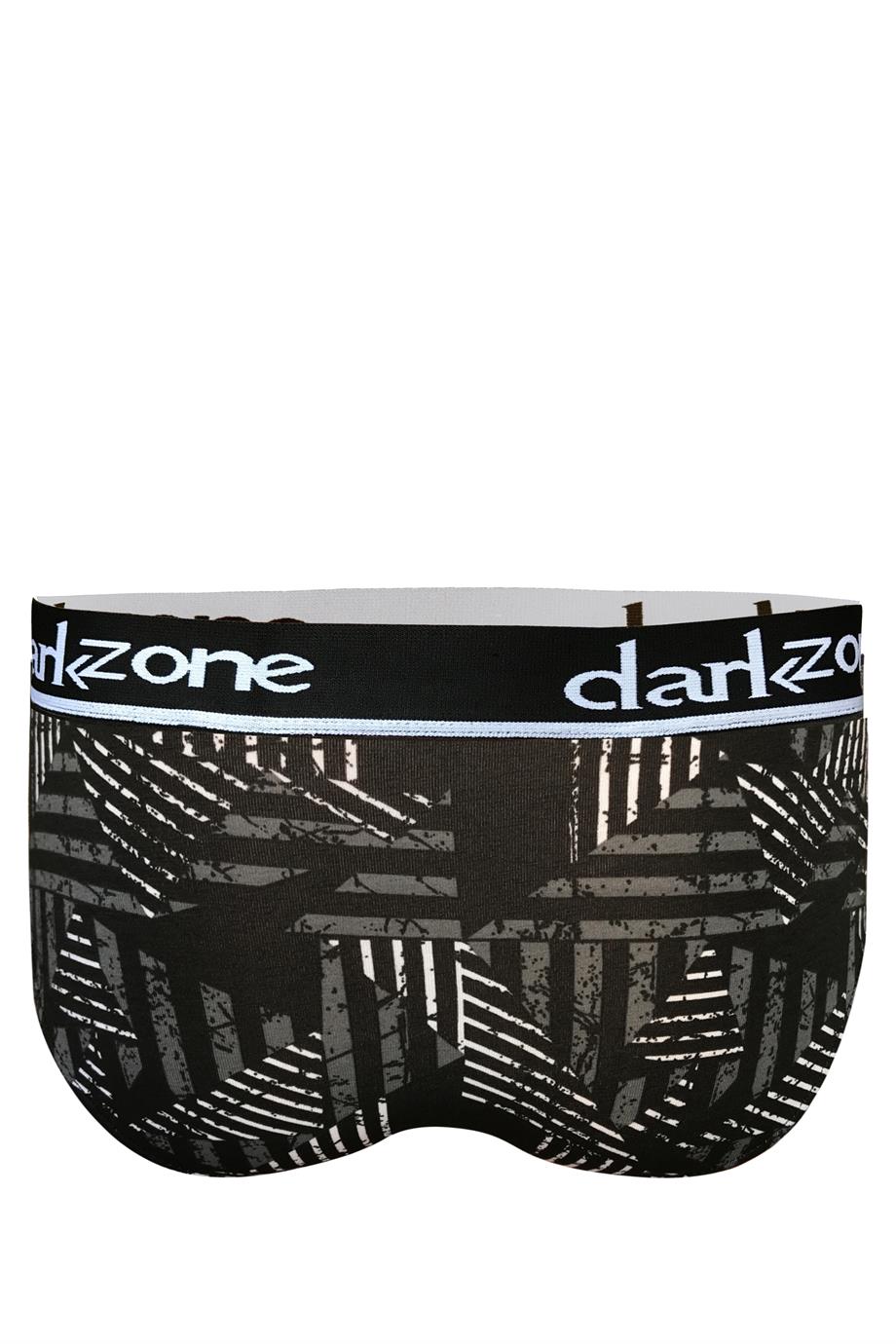 Lastikli Desenli Siyah Erkek Slip - DZN6387