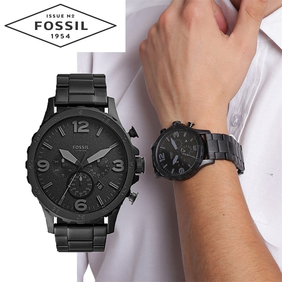 Fossil Nate JR1401 メンズ 時計 ブラック　真新しい Fossil Nate JR1401 Erkek Kol Saati