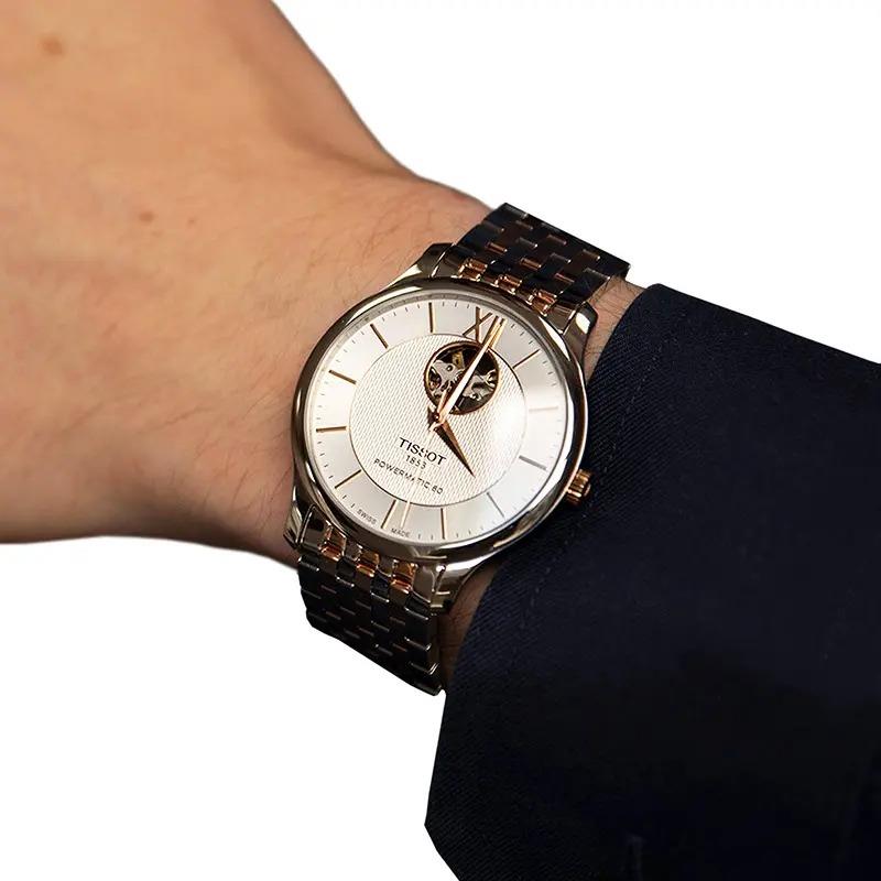 Tissot Tradition Powermatic 80 Open Heart T0639072203801 Erkek Kol Saati T063.907.22.038.01