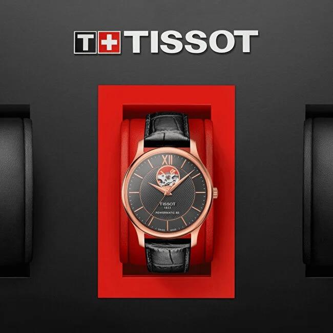 Tissot Tradition Powermatic 80 Open Heart T0639073606800 Erkek Kol Saati T063.907.36.068.00