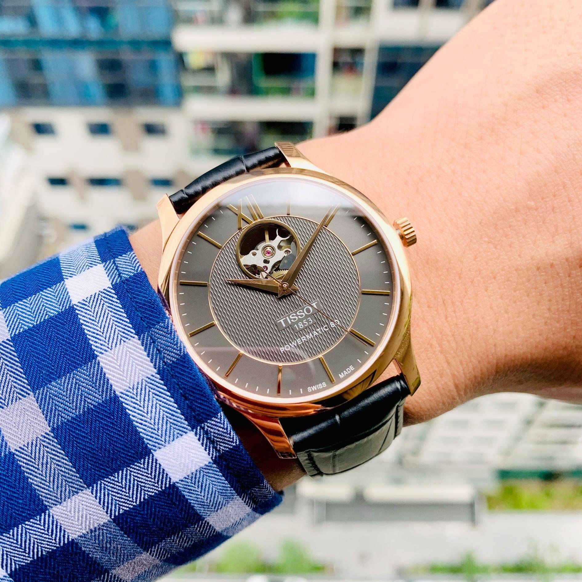 Tissot Tradition Powermatic 80 Open Heart T0639073606800 Erkek Kol Saati T063.907.36.068.00