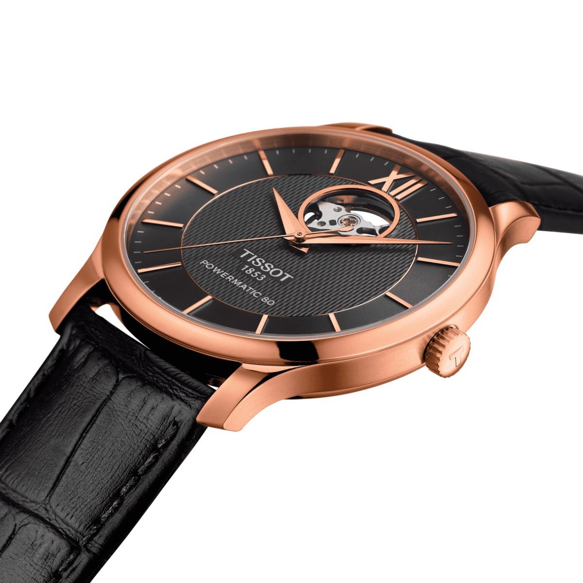 Tissot Tradition Powermatic 80 Open Heart T0639073606800 Erkek Kol Saati T063.907.36.068.00
