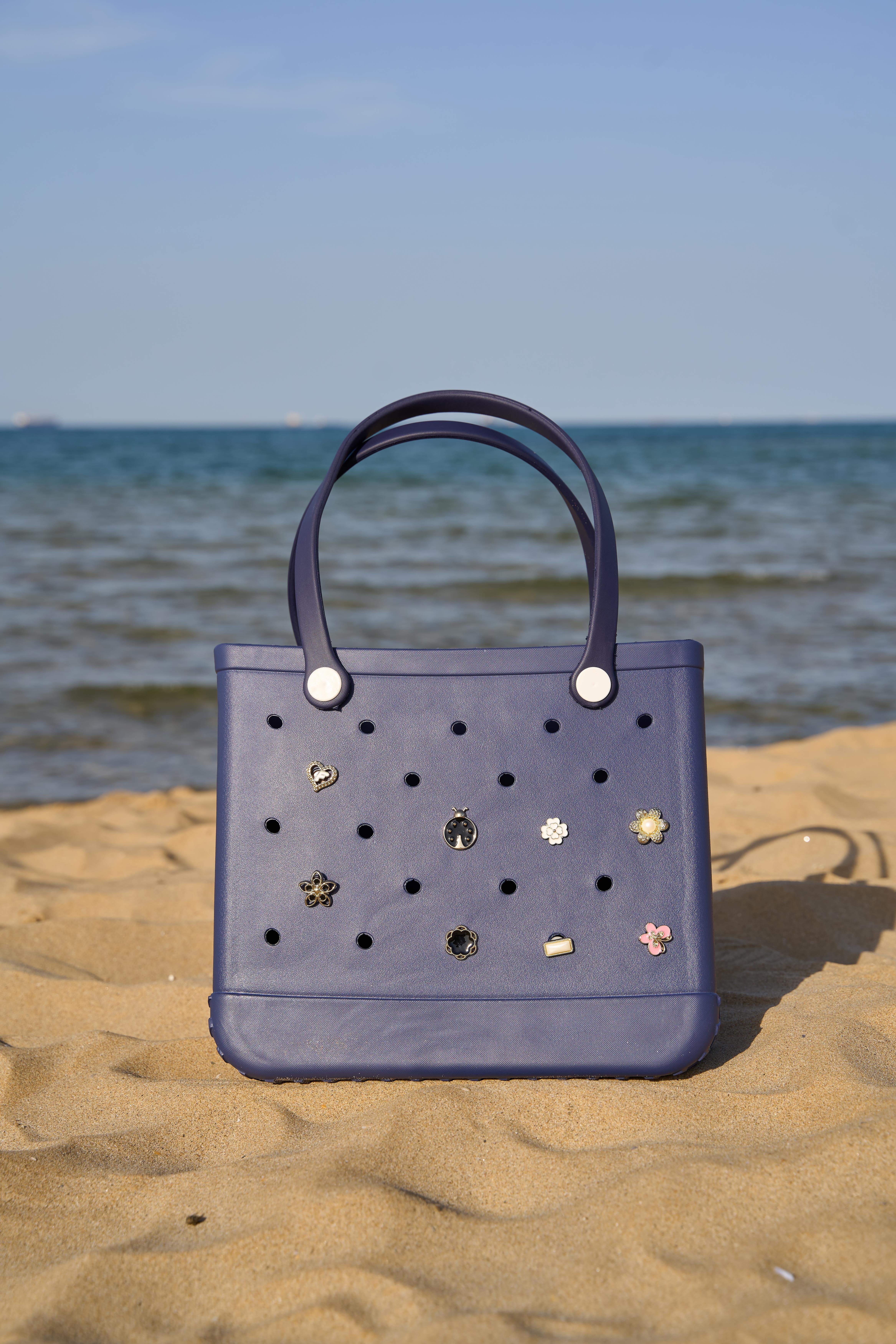 Jelly Charmlı Plaj Çantası Lacivert