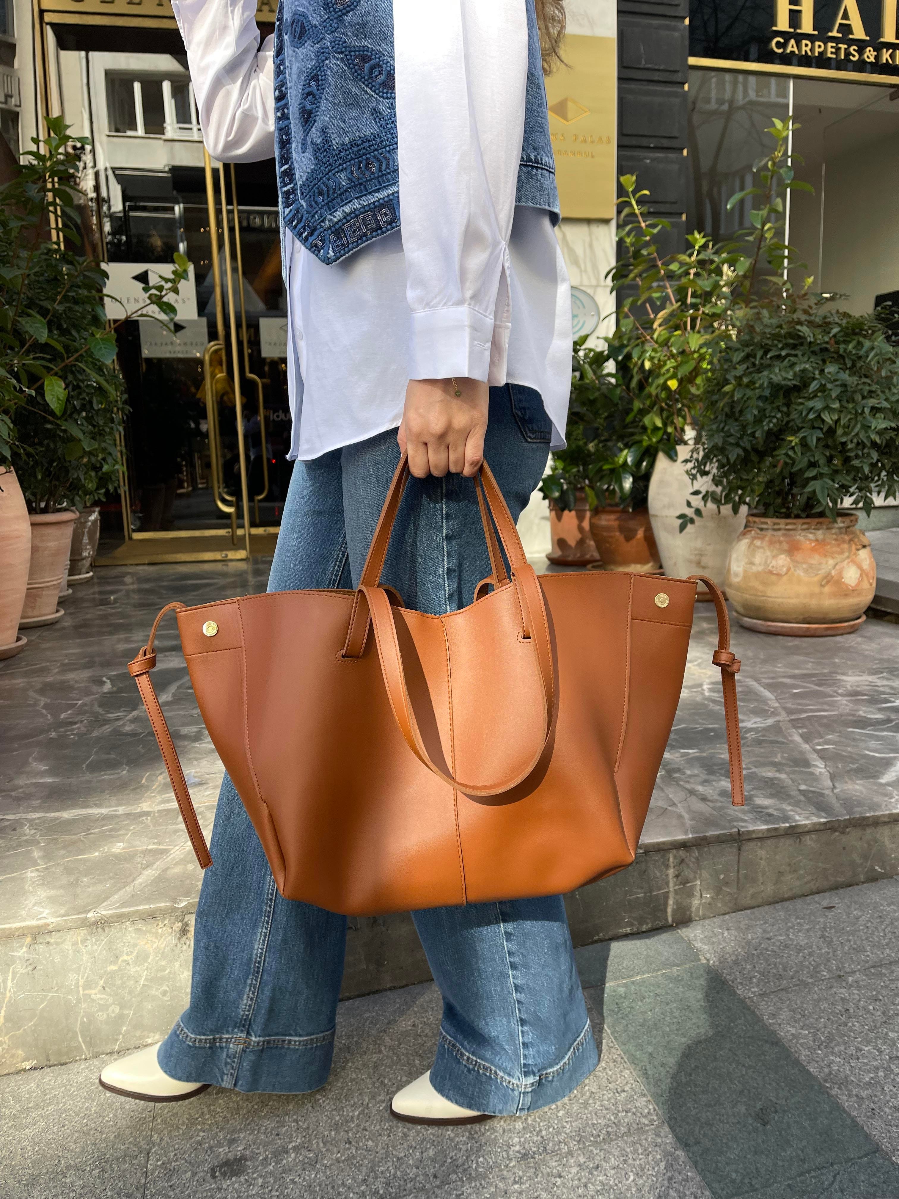 Oversize Cüzdanlı Günlük Çanta Taba