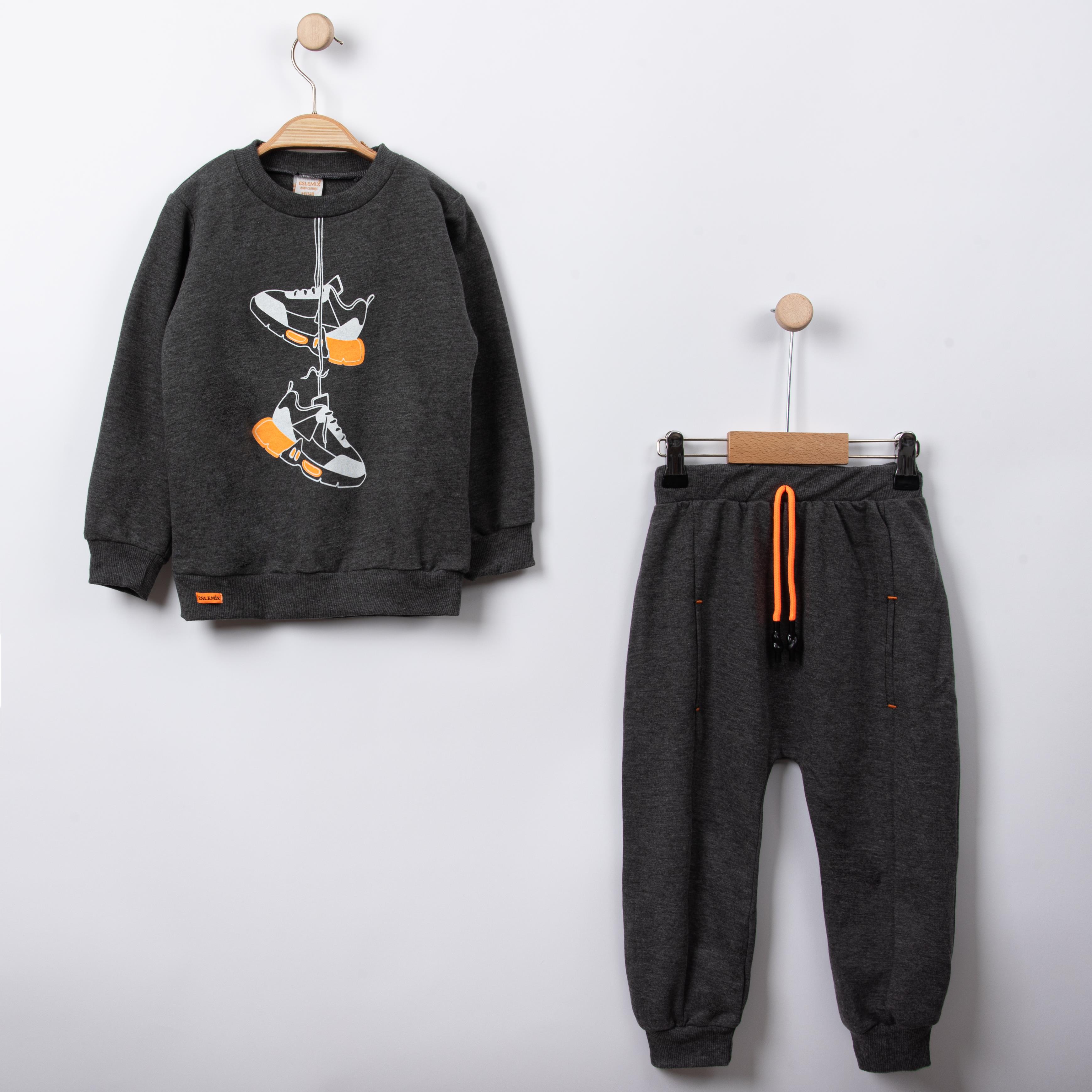 Ayakkabı Desenli Erkek Çocuk Eşofman Takımı