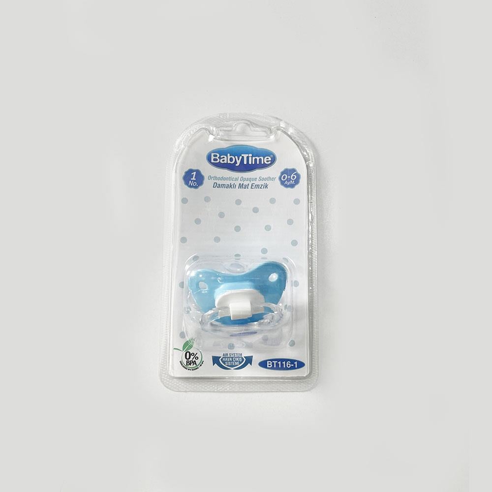 BabyTime Mat Gövdeli Damaklı Silikon Emzik No:1 (0-6)