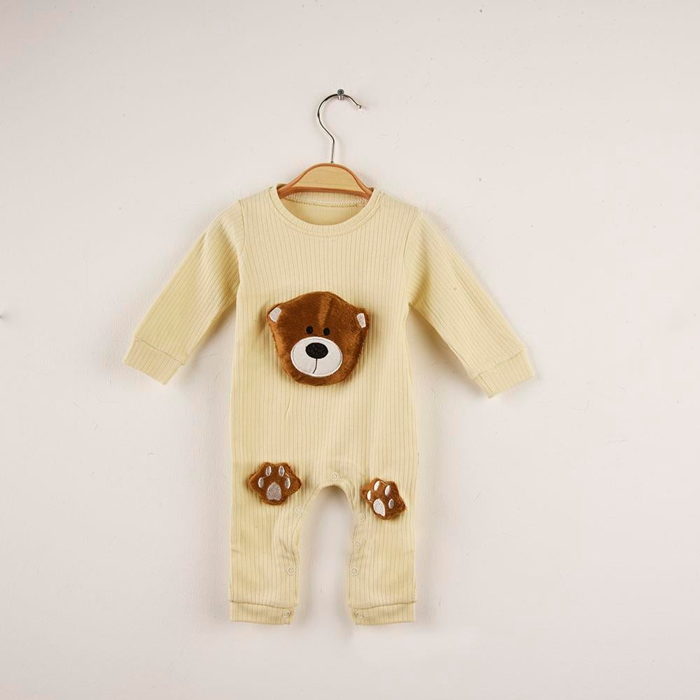 Bebek 3D Ayı Ve Pati Baskılı Tulum