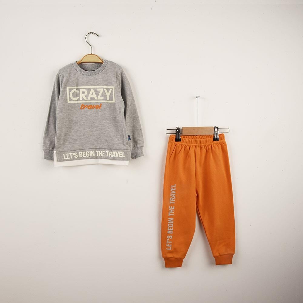 Bebek Crazy Travel Yazı Temalı İkili Takım