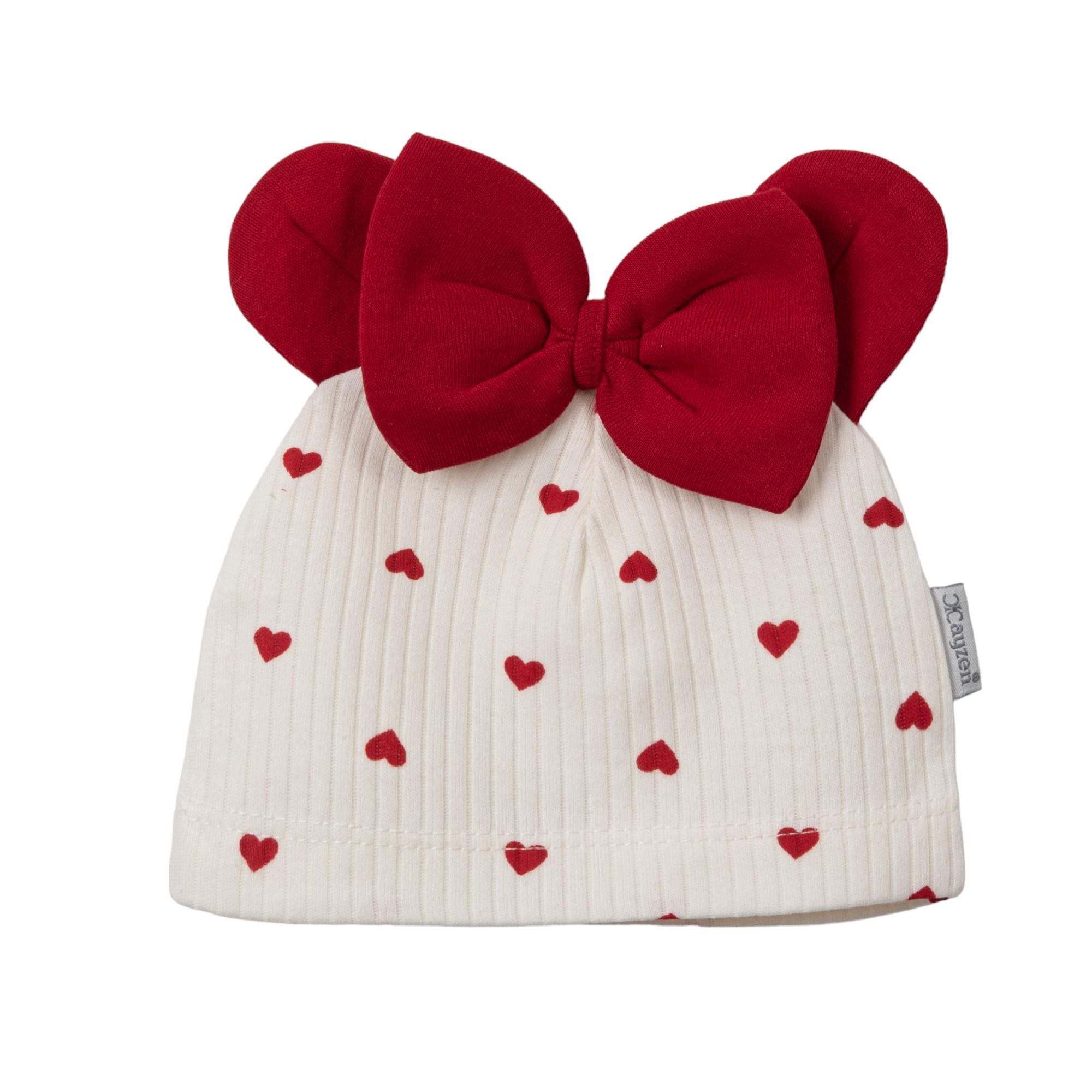 Bebek Kalp Desenli Yakası Çıtçıtlı Badili Üçlü Takım