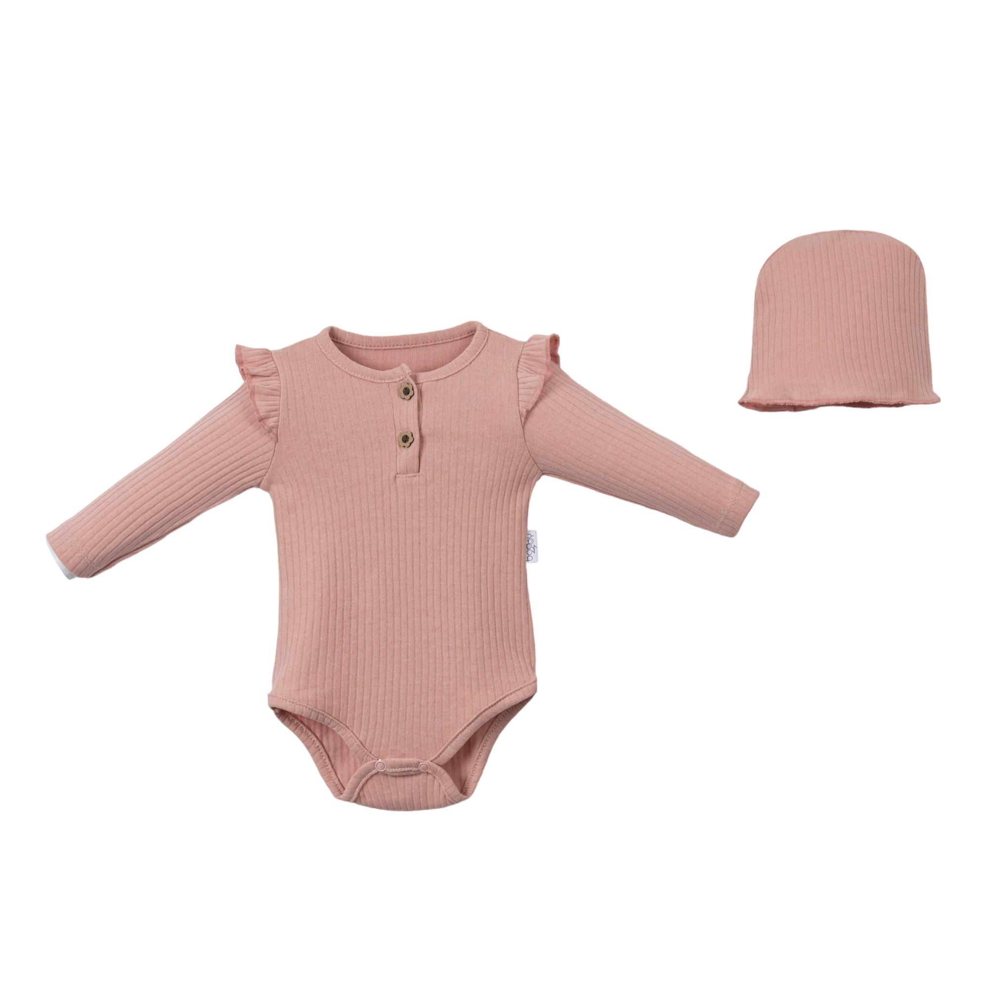 Bebek Kolları Fırfırlı Badi Ve Bereli Üçlü Takım