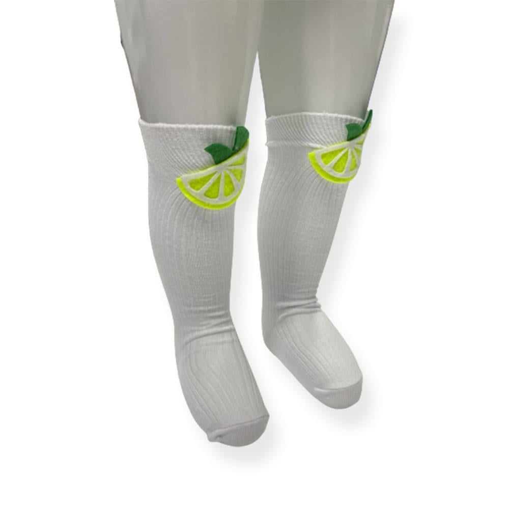 Bebek Limon Figürü Aksesuarlı Diz Altı Çorap