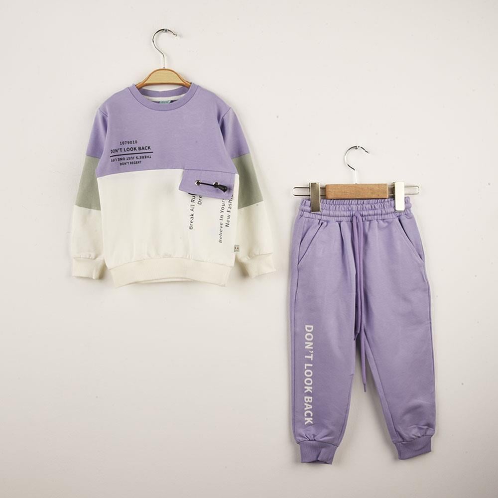 Çocuk Don't Look Back Yazı Temalı Eşofman Takımı