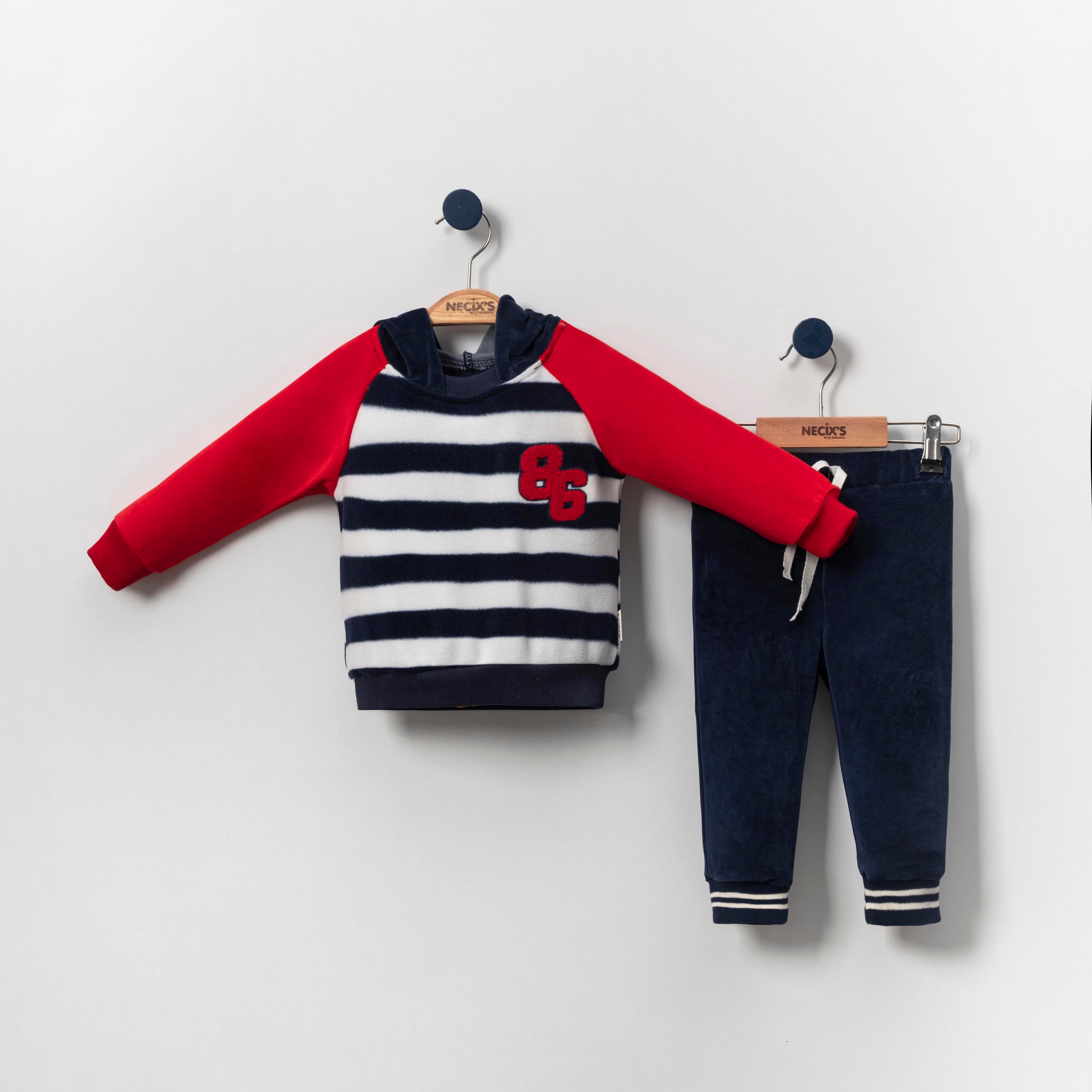 Necixs 86 Süzeneli Yatay Çizgili Kapüşonlu