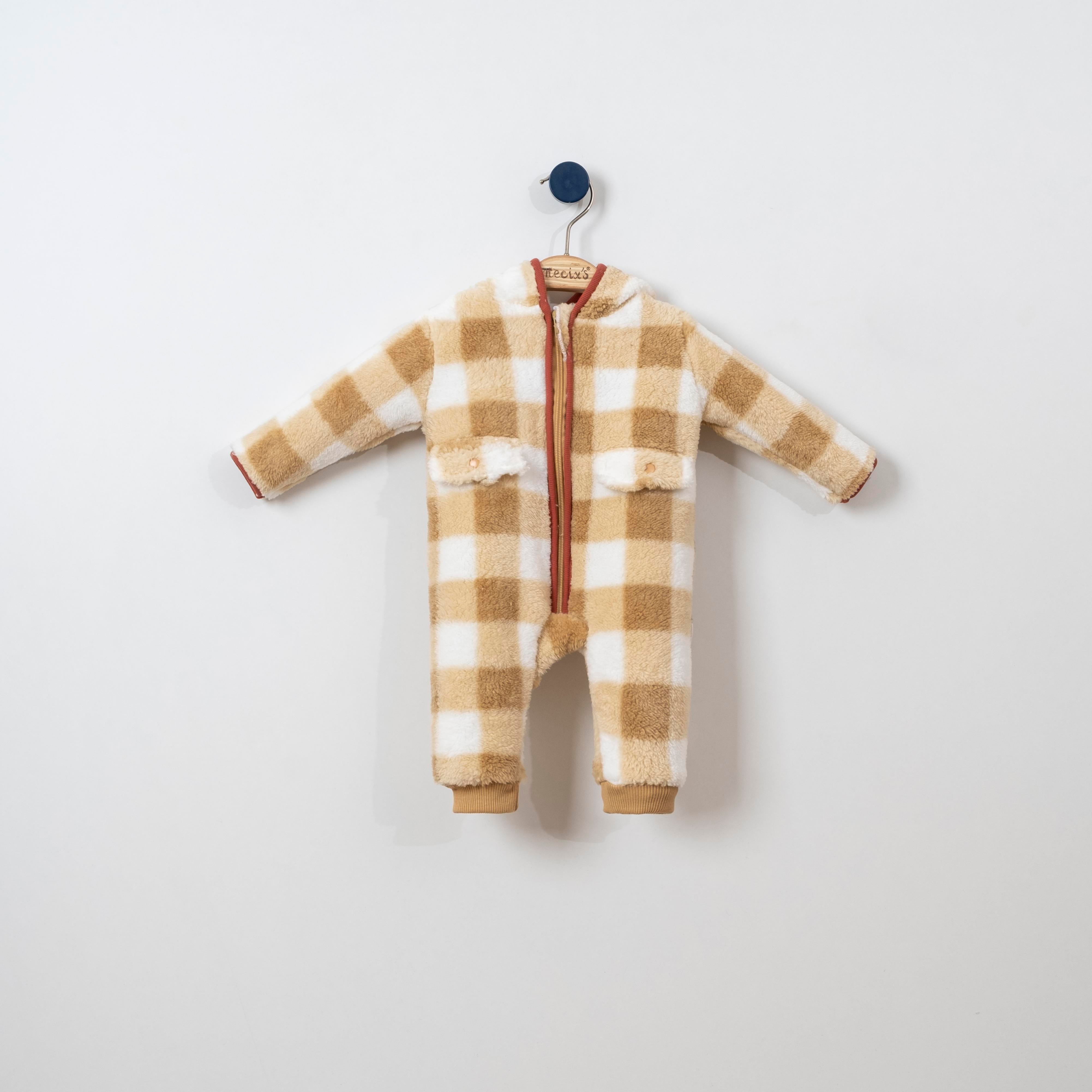 Necix's Ekose Desenli Kapüşonlu Welsoft Tulum