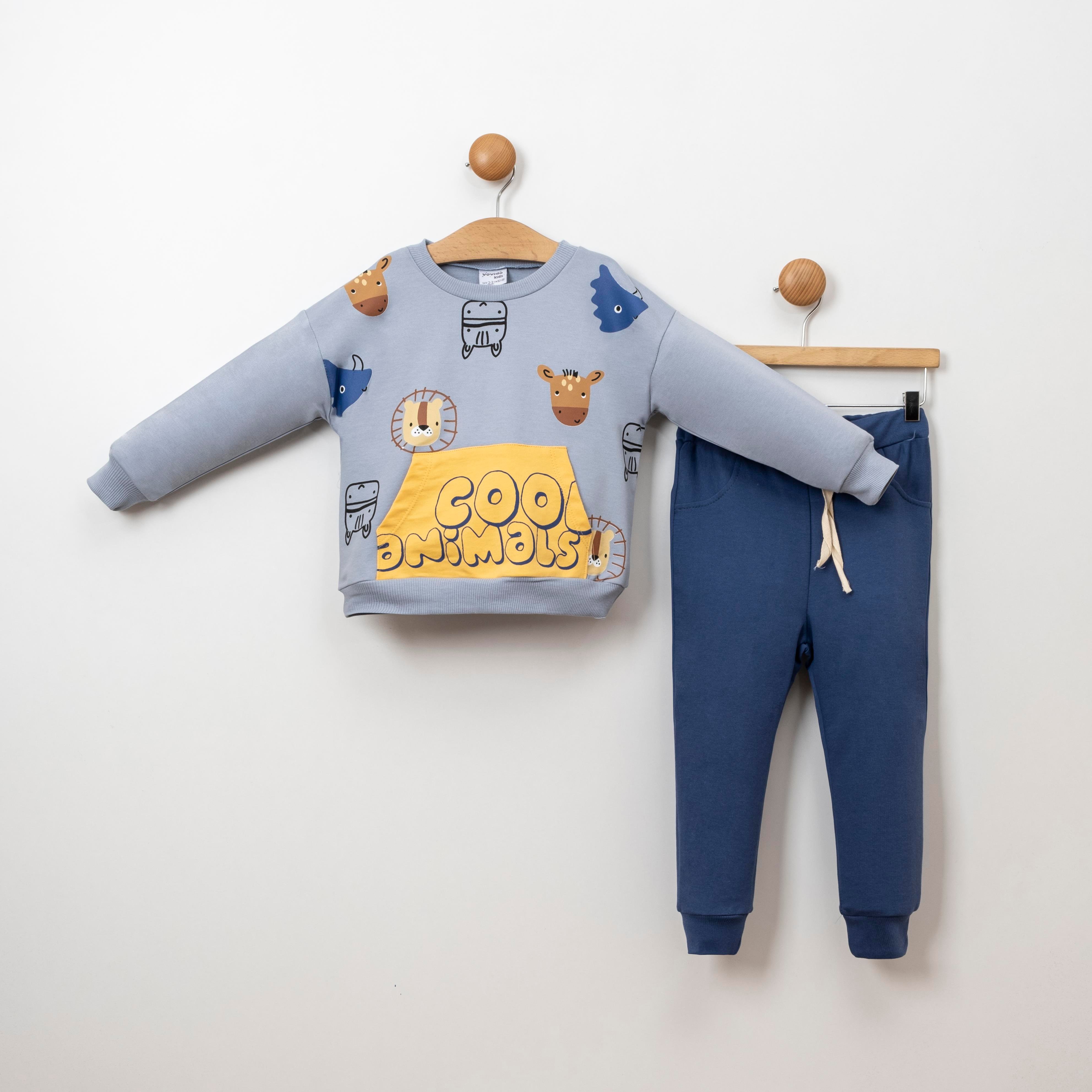 Vovido Cool Animals Yazı Temalı Eşofman Takımı