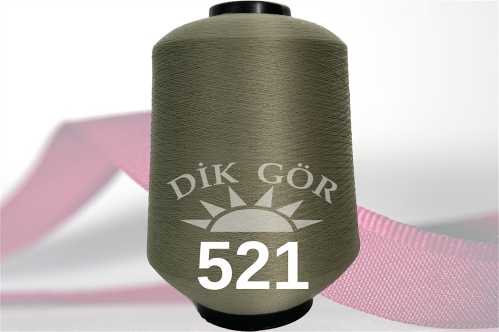 150 Denye 521 Renkli Tekstürize Polyester Overlok İpliği (Muz İplik)