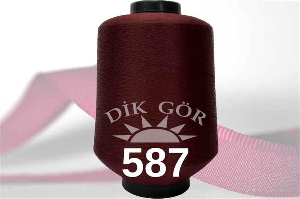 150 Denye 587 Renkli Tekstürize Polyester Overlok İpliği (Muz İplik)