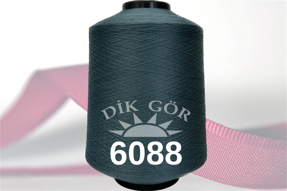 150 Denye 6088 Renkli Tekstürize Polyester Overlok İpliği (Muz İplik)