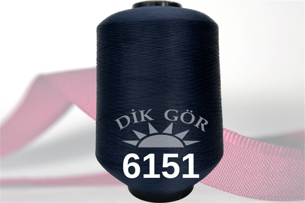 150 Denye 6151 Renkli Tekstürize Polyester Overlok İpliği (Muz İplik)