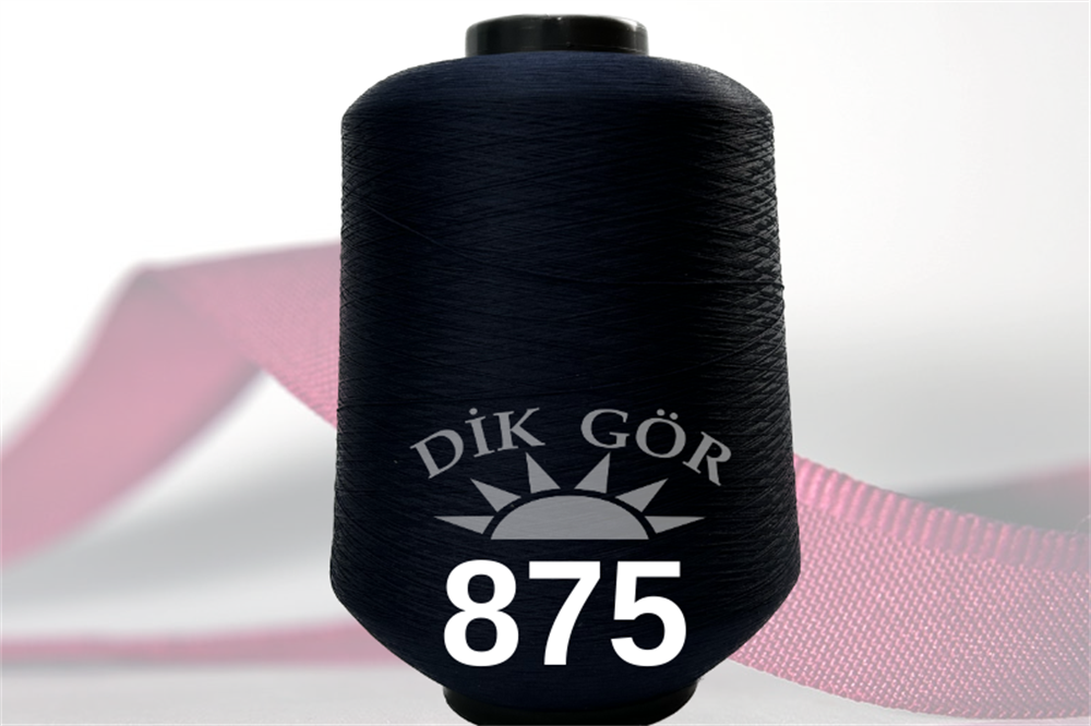 150 Denye 875 Renkli Tekstürize Polyester Overlok İpliği (Muz İplik)