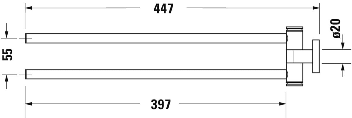 Duravit D-Code 2'li Havlu Askısı