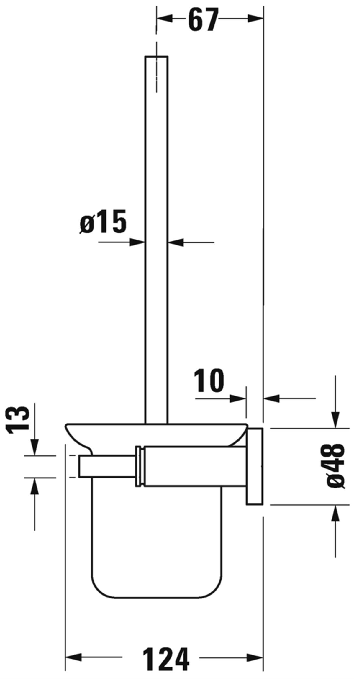 Duravit D-Code Duvardan Tuvalet Fırçası