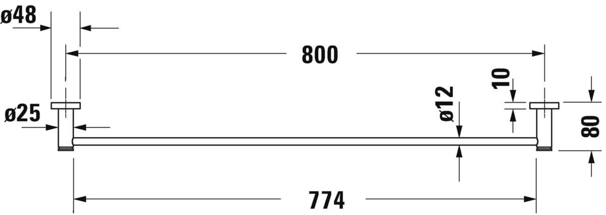 Duravit D-Code Havlu Askısı 80 cm