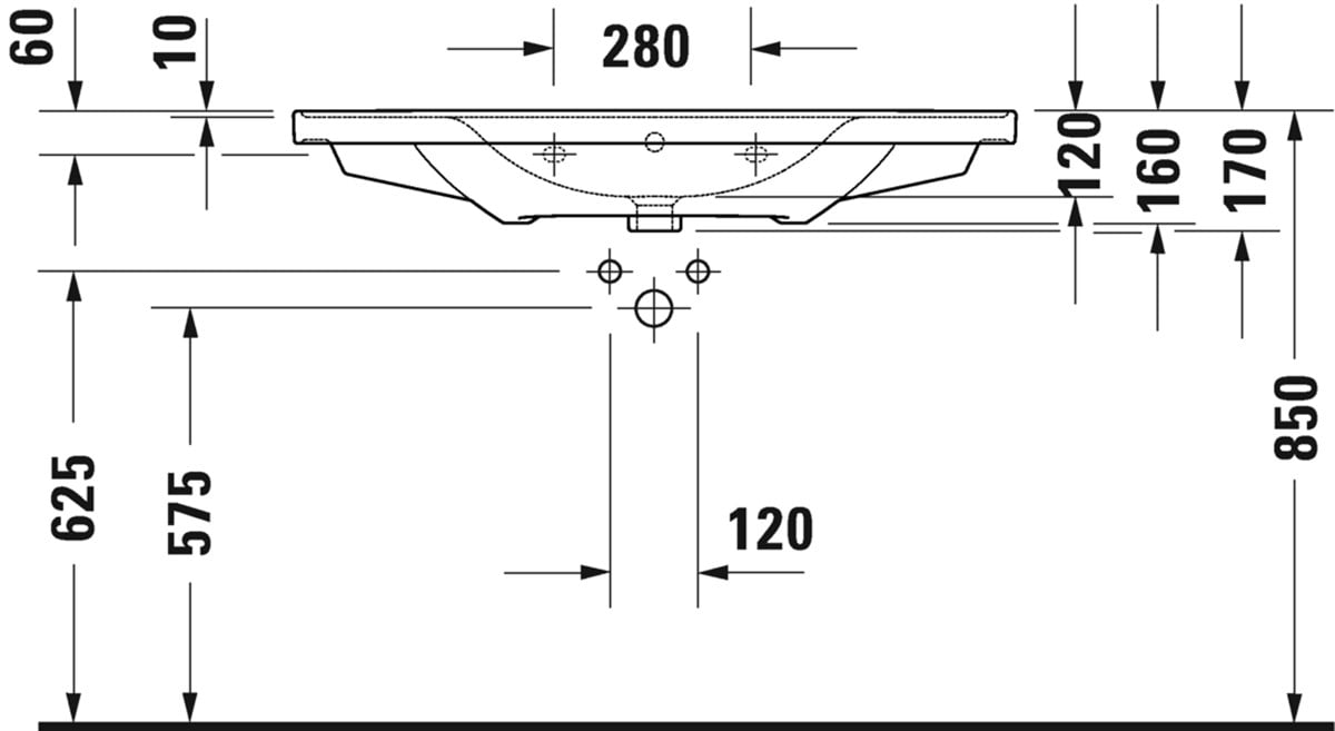 Duravit D-Neo Etajerli Lavabo 105 cm