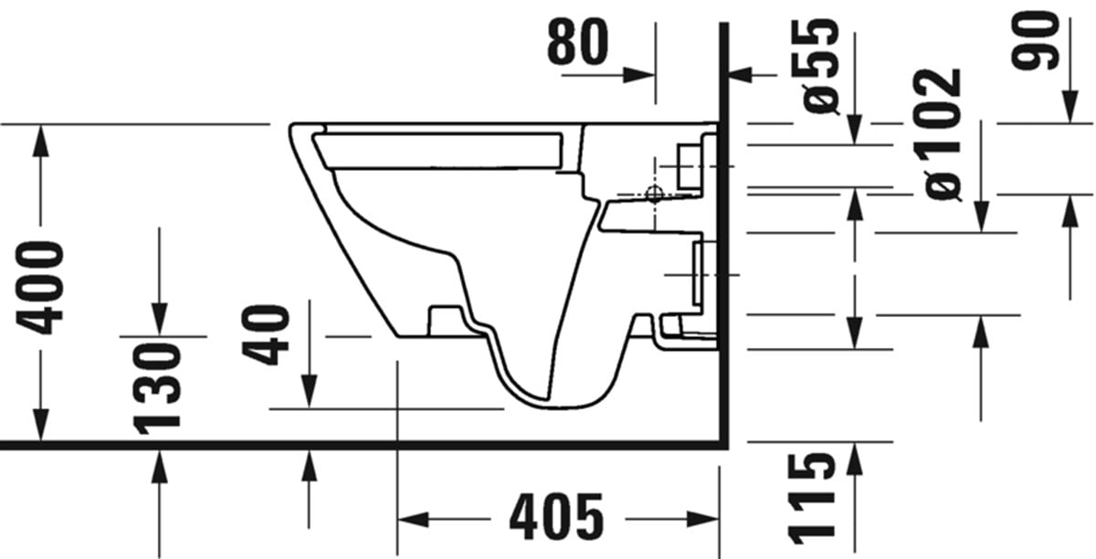 Duravit D-Neo Rimless Hygiene Glaze Asma Klozet Seti