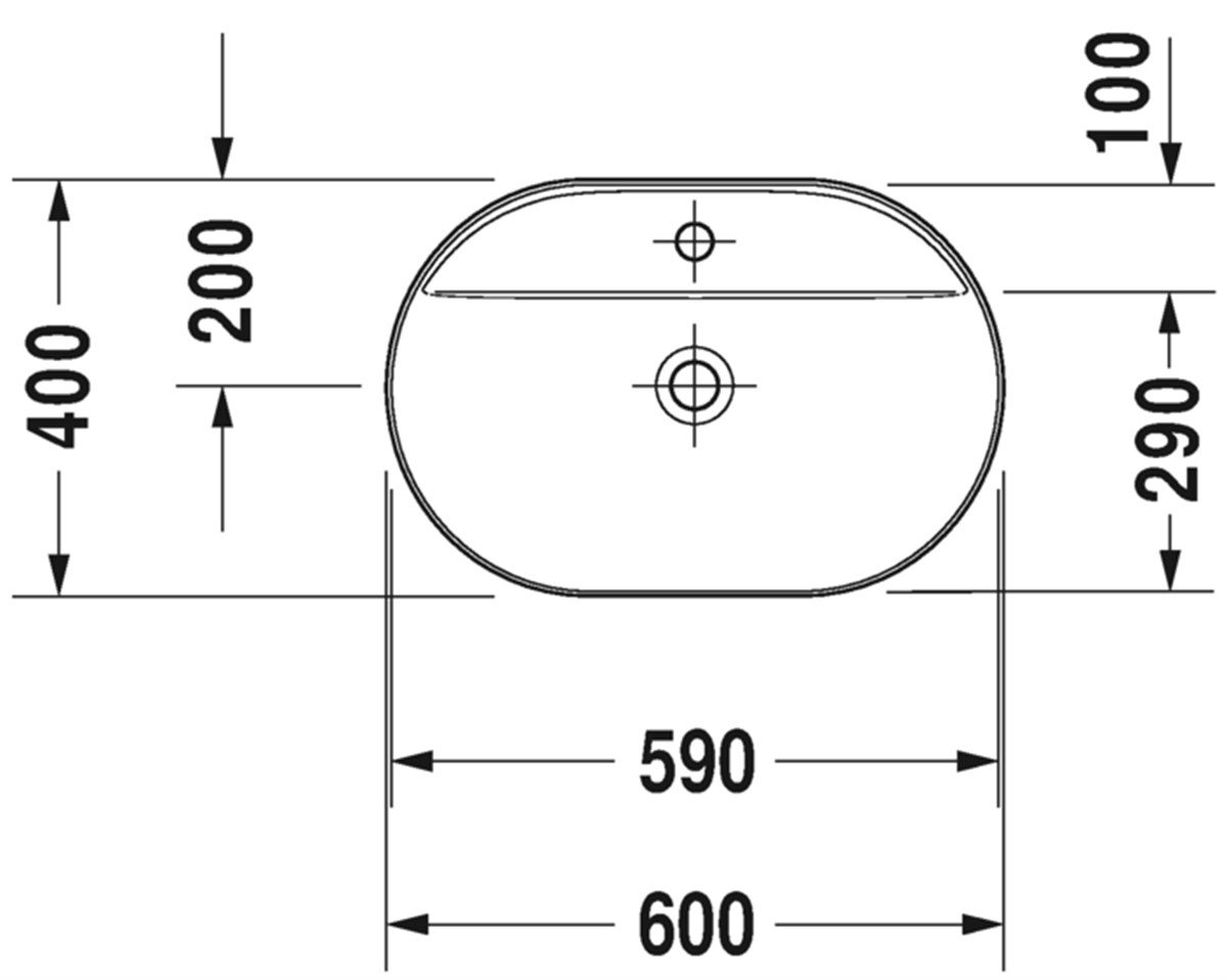 Duravit Luv DuraCeram Çanak Lavabo 60 cm Beyaz 