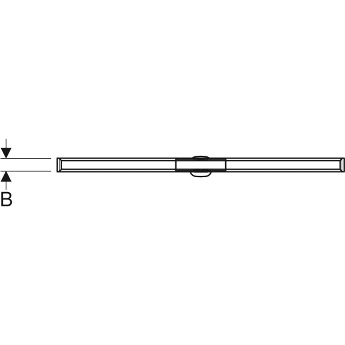 Geberit CleanLine20 Duş Kanalı Kapağı, 30-90 cm, Paslanmaz Çelik - Paslanmaz Kenar