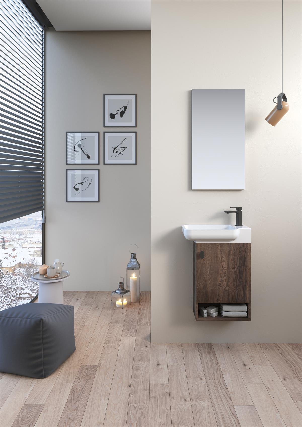 Orka Begonya 55 cm Banyo Dolabı