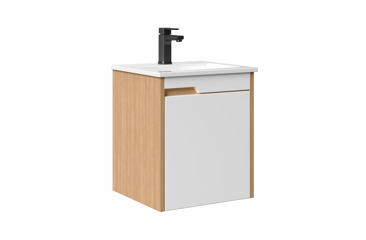 Orka Brick Walnut 45 cm Banyo Dolabı