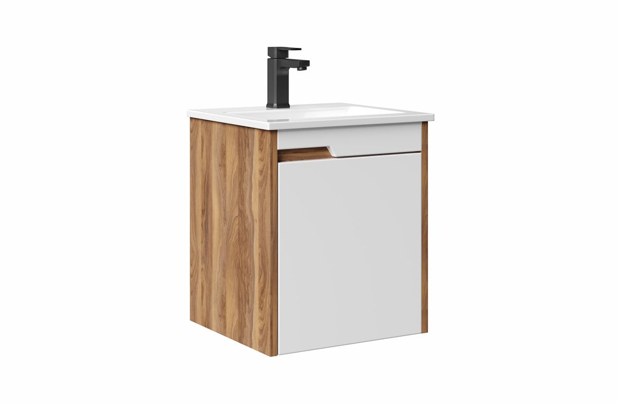 Orka Brick Walnut 45 cm Banyo Dolabı