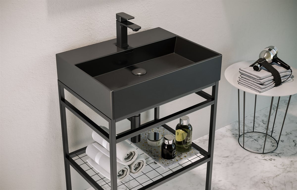 Orka Capetown Black 80 cm Banyo Dolabı