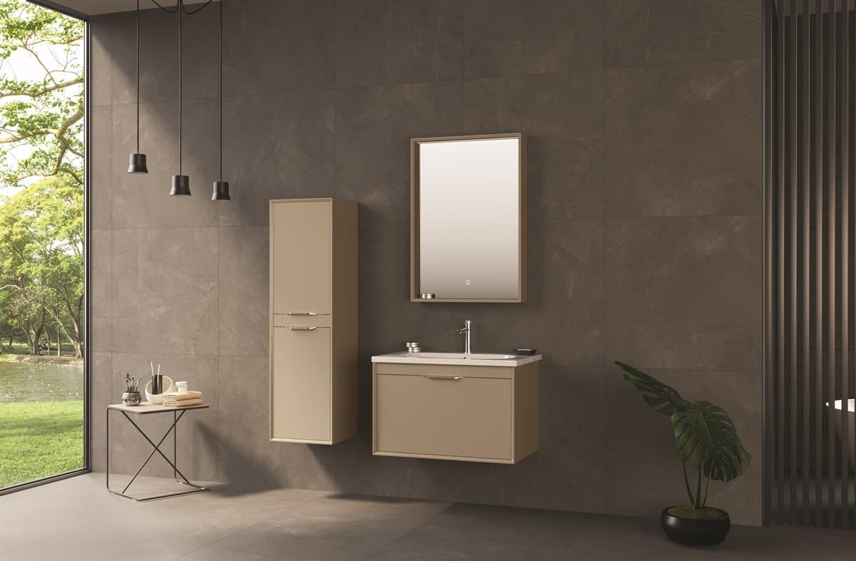 Orka Clay 100 cm Tek Çekmeceli Banyo Dolabı